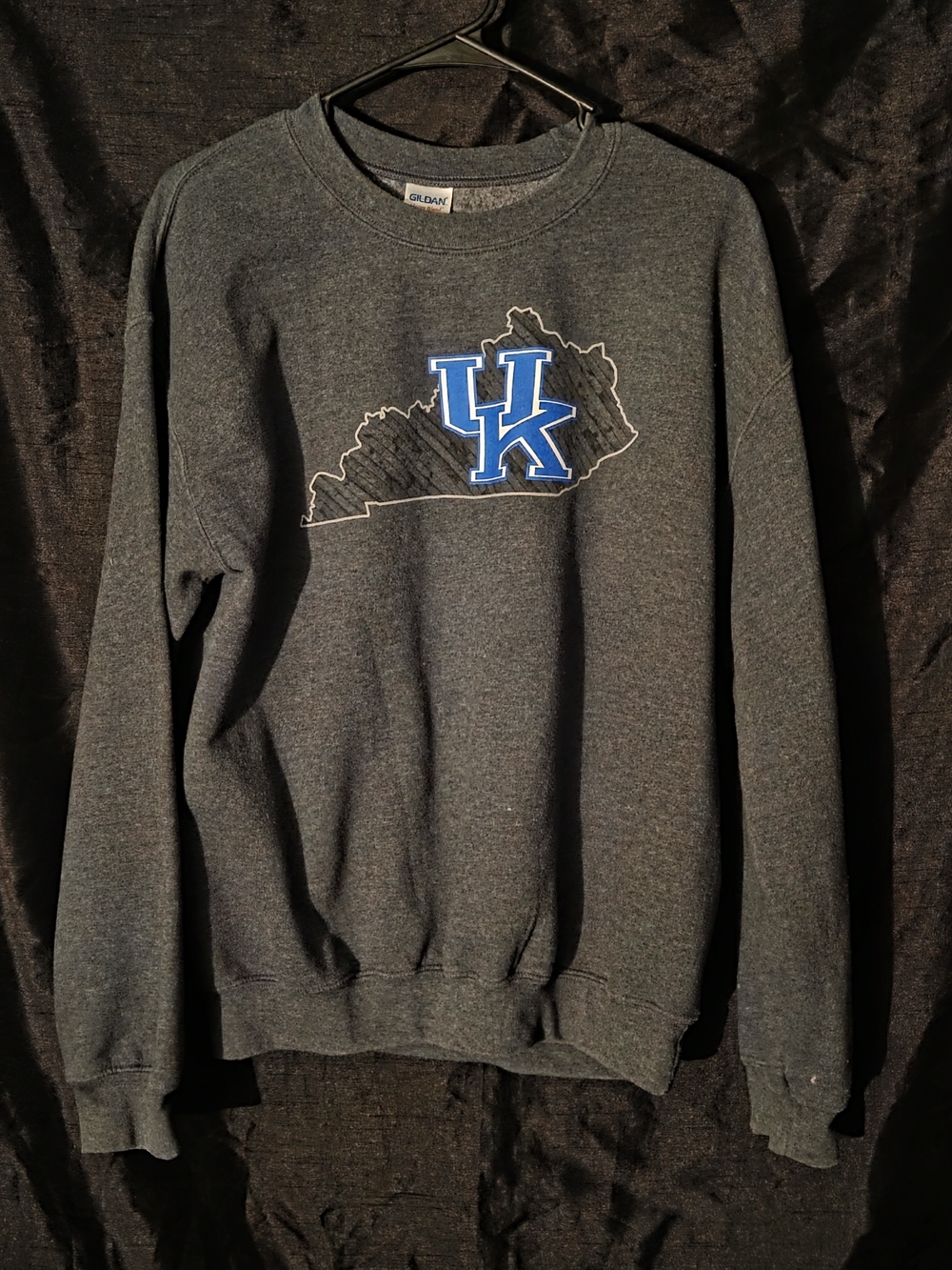 Gildan Men's Dark Gray UK Crewneck Sweatshirt